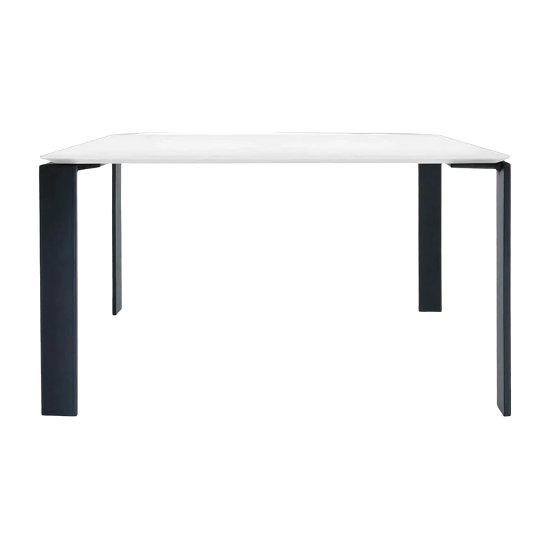 Table à manger noir et blanc 128x128 Four tavolo - Kartell