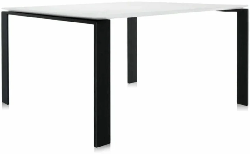Table à manger noir et blanc 128x128 Four tavolo - Kartell