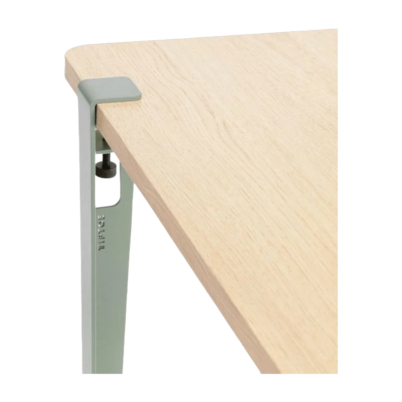 Table rectangulaire L Baltazar pieds gris eucalyptus 75 cm - TIPTOE