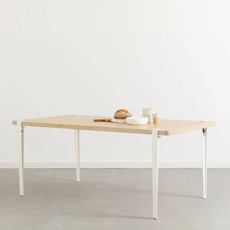 Table rectangulaire XL Brixton pieds gris eucalyptus 75 cm - TIPTOE