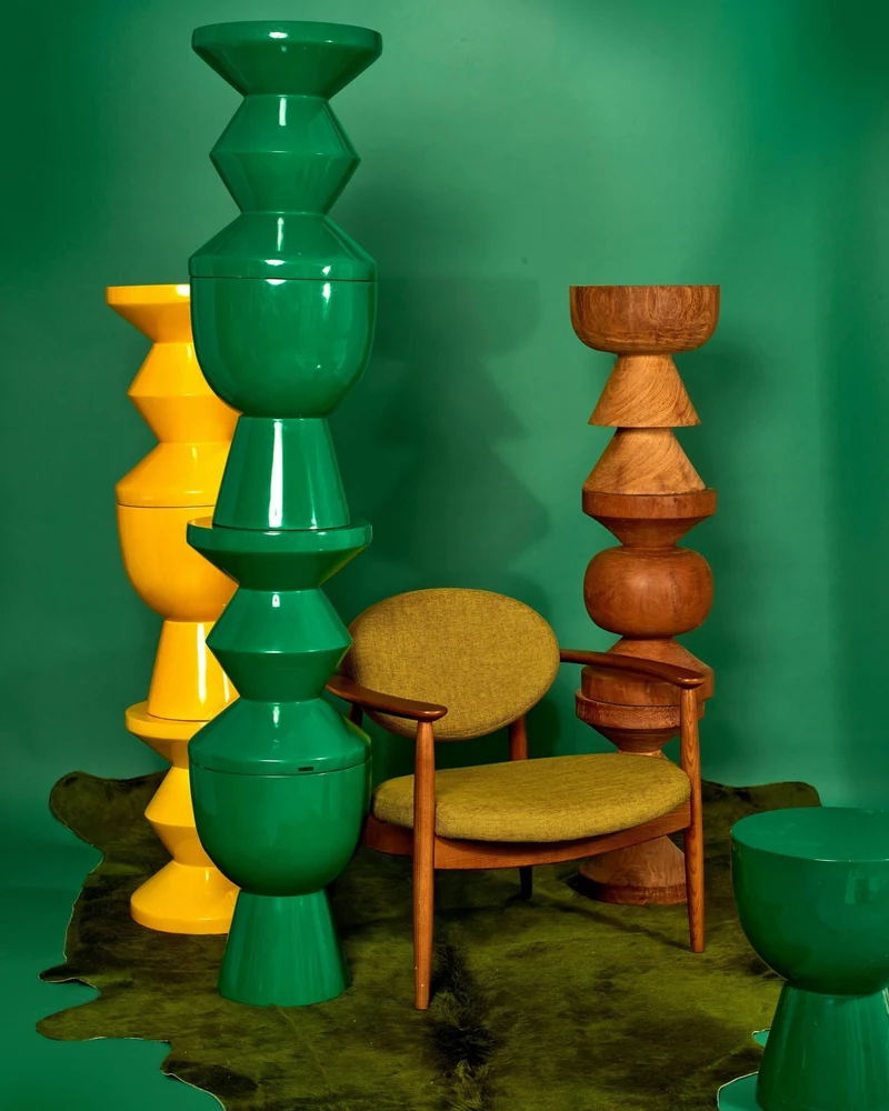 Tabouret en bois Zig Zag - Pols Potten