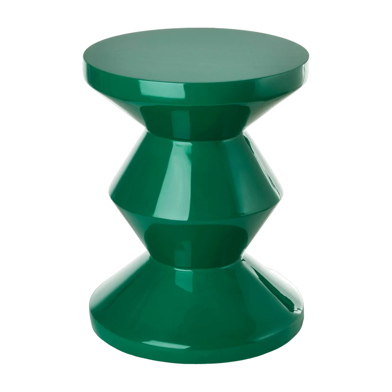 Tabouret vert laqué Zig Zag - Pols Potten