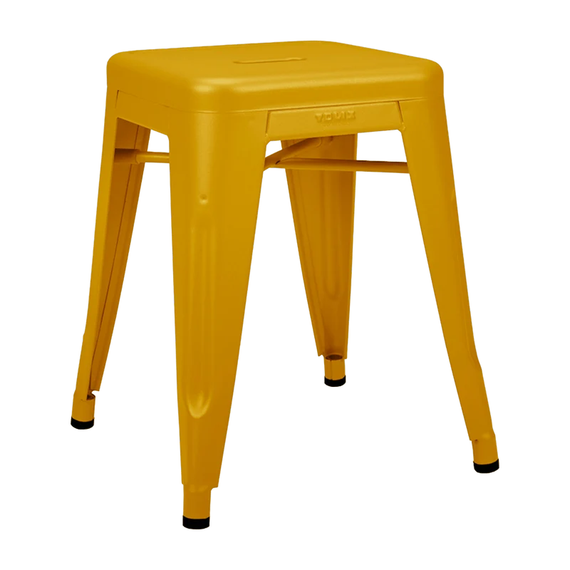 Tabouret en acier H45 Jaune moutarde mat - Tolix
