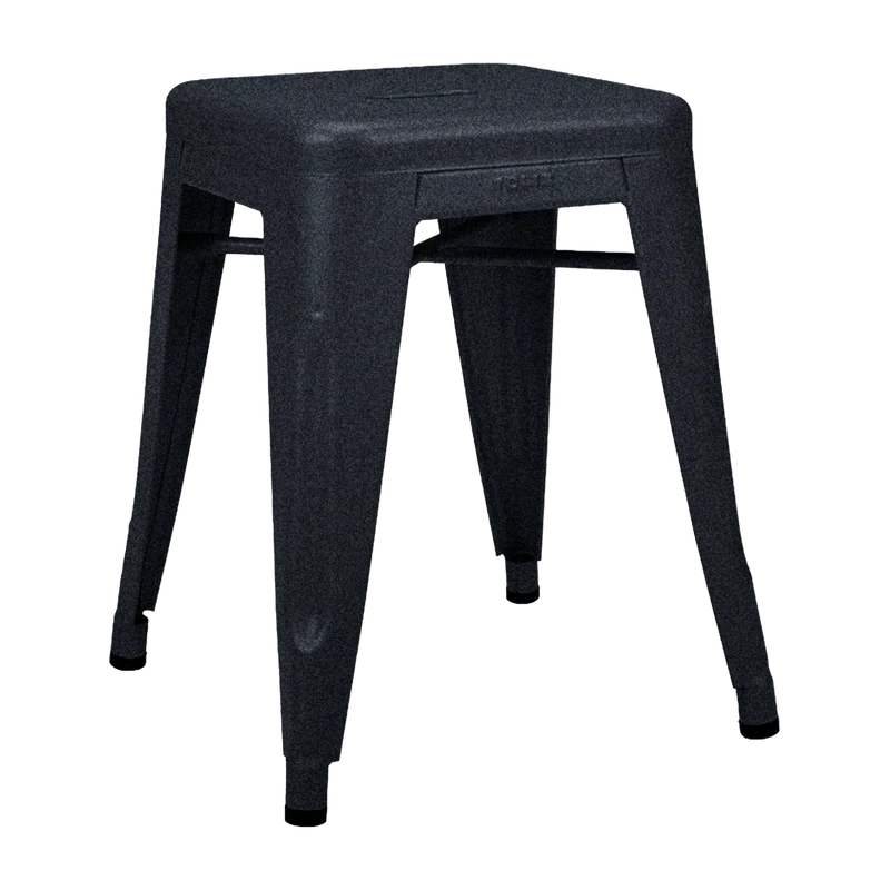 Tabouret en acier H45 Bleu nuit mat fine texture - Tolix