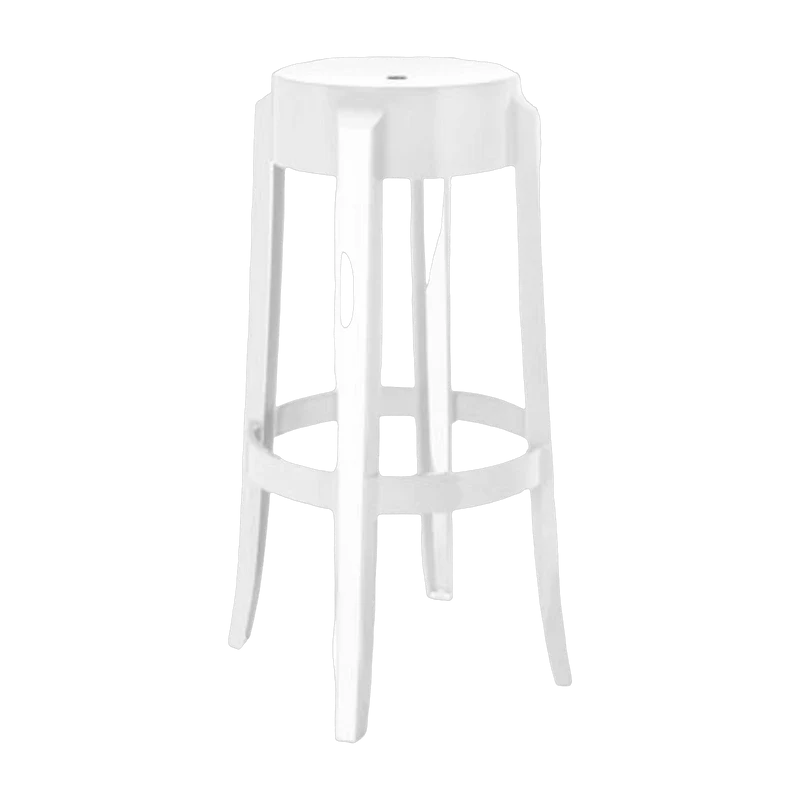 Tabouret blanc 75 cm Charles Ghost - Kartell