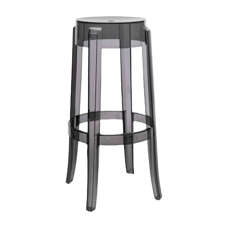 Tabouret gris 75 cm Charles Ghost - Kartell