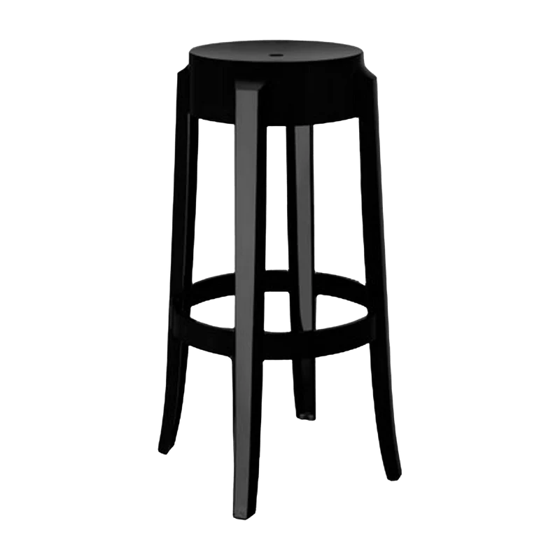 Tabouret noir 75 cm Charles Ghost - Kartell