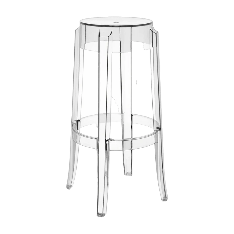 Tabouret transparent 75 cm Charles Ghost - Kartell