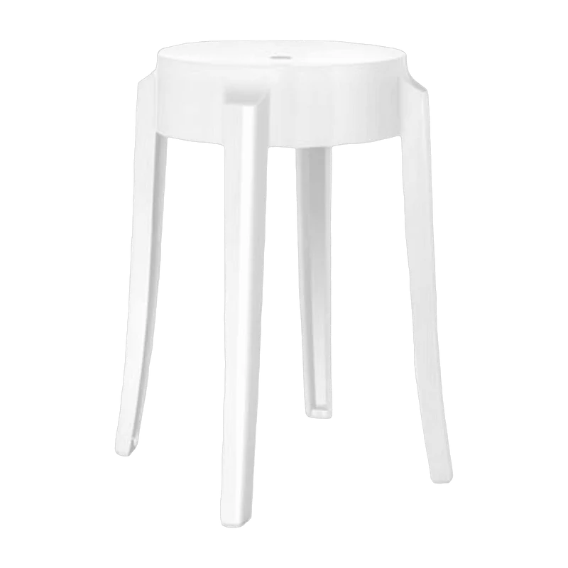 Tabouret blanc 45 cm Charles Ghost - Kartell