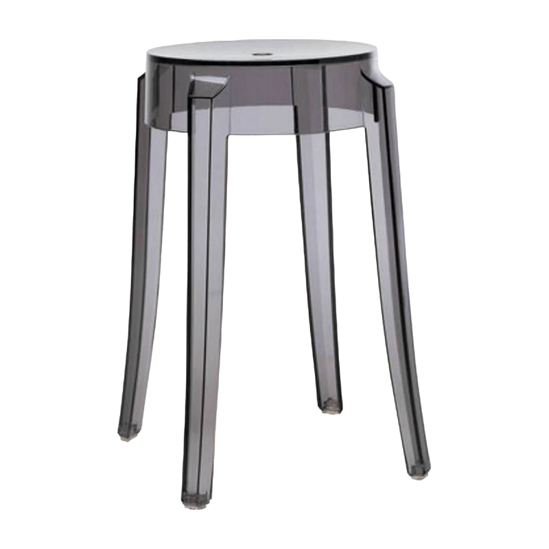 Tabouret gris 45 cm Charles Ghost - Kartell