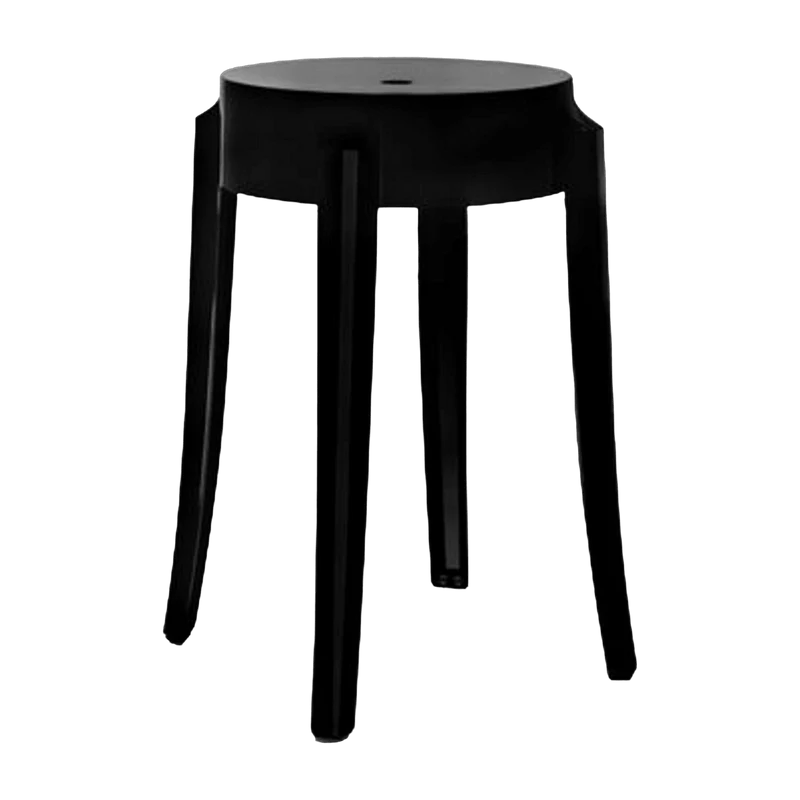 Tabouret noir 45 cm Charles Ghost - Kartell