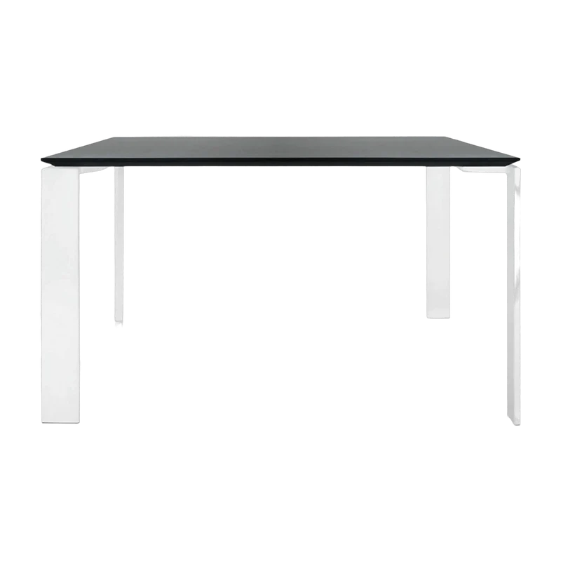 Table à manger blanc et noir 128x128 Four tavolo - Kartell