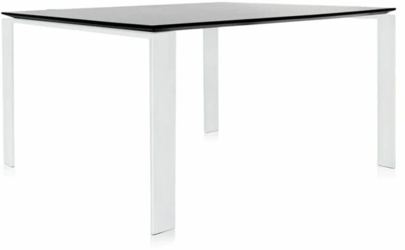 Table à manger blanc et noir 128x128 Four tavolo - Kartell