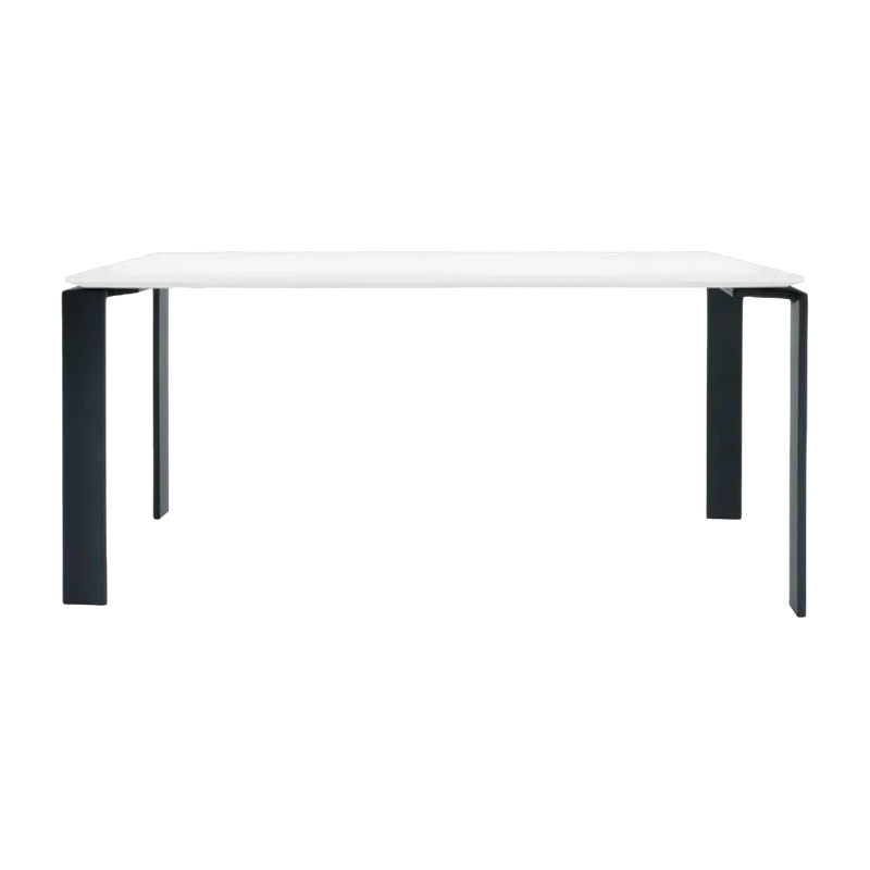 Table à manger noir et blanc 158x79 Four tavolo - Kartell