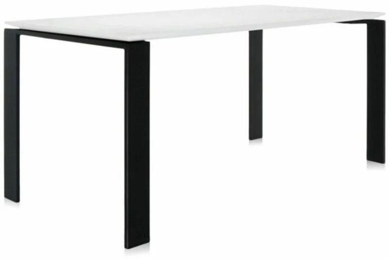 Table à manger noir et blanc 158x79 Four tavolo - Kartell