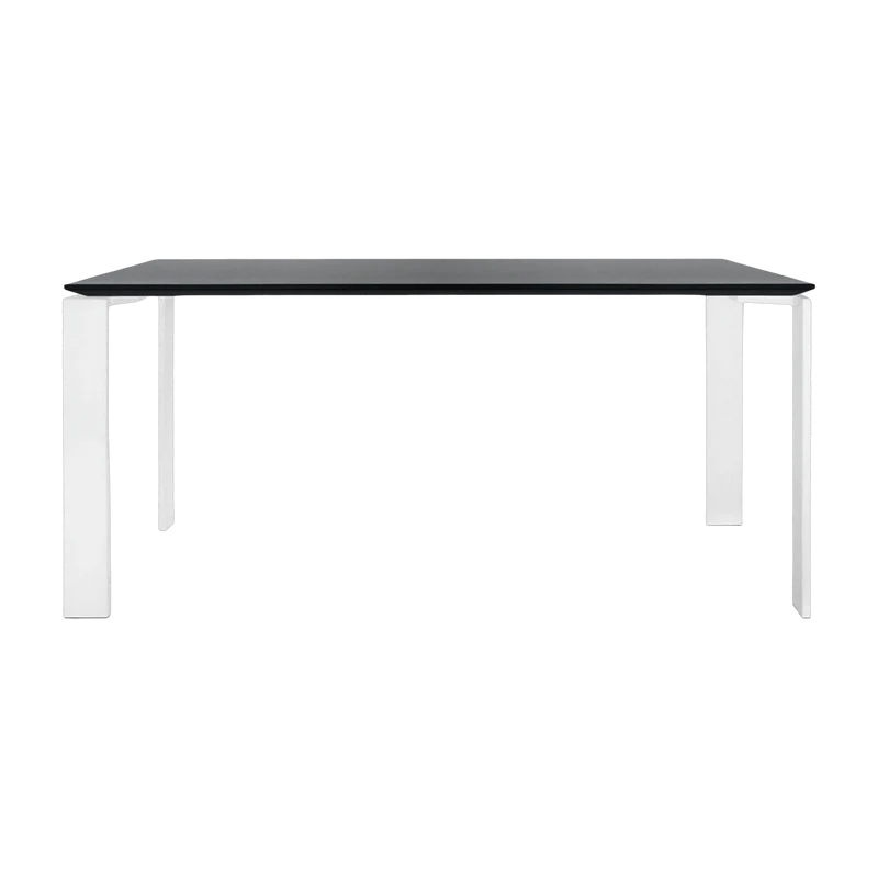Table à manger blanc et noir 158x79 Four tavolo - Kartell