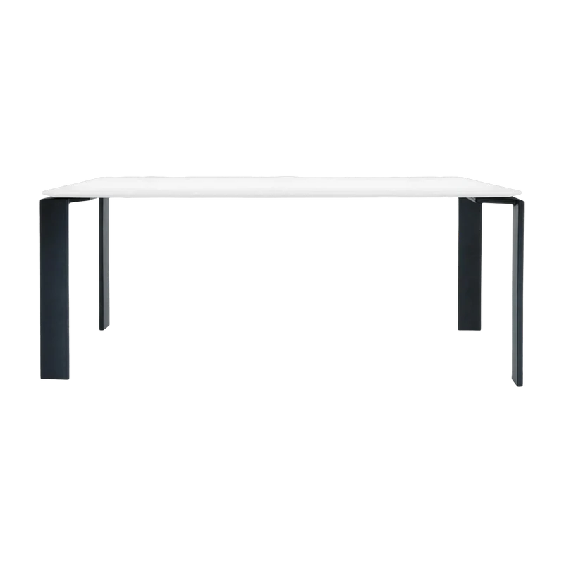 Table à manger noir et blanc 190x79 Four tavolo - Kartell