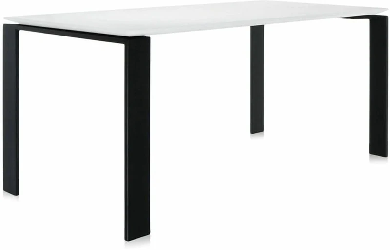 Table à manger noir et blanc 190x79 Four tavolo - Kartell