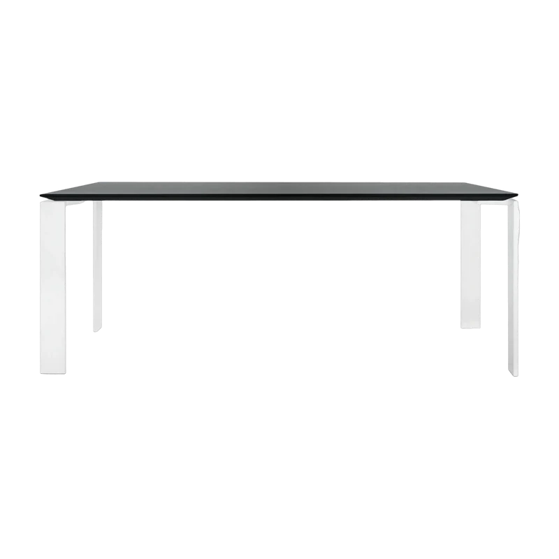 Table à manger blanc et noir 190x79 Four tavolo - Kartell