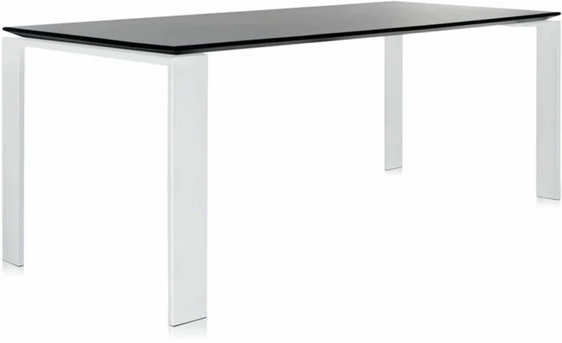 Table à manger blanc et noir 190x79 Four tavolo - Kartell
