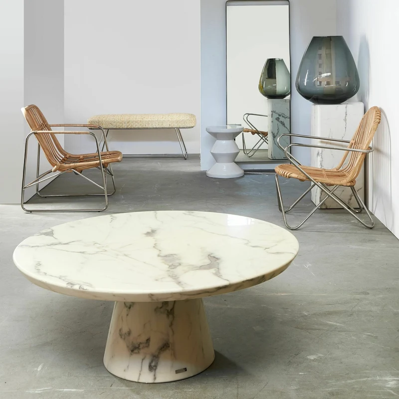 Tabouret blanc laqué Zig Zag - Pols Potten