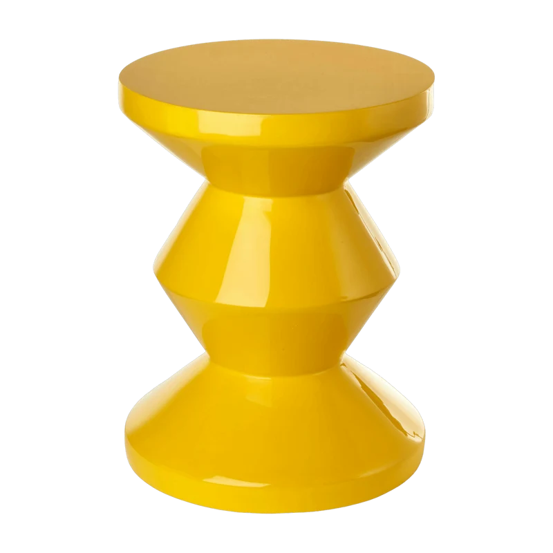 Tabouret jaune laqué Zig Zag - Pols Potten
