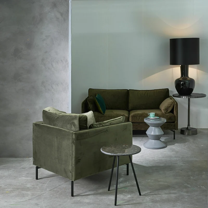 Tabouret gris laqué Zig Zag - Pols Potten