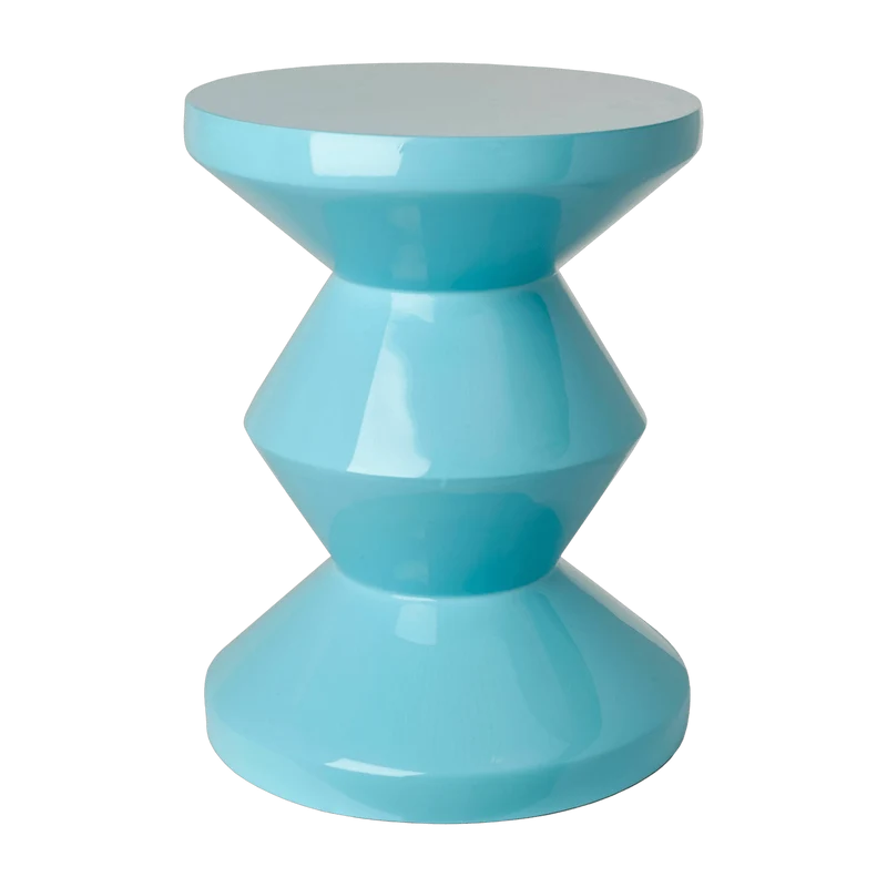 Tabouret bleu laqué Zig Zag - Pols Potten