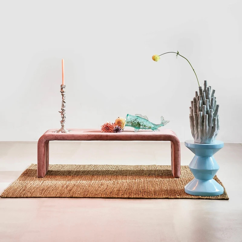 Tabouret bleu laqué Zig Zag - Pols Potten