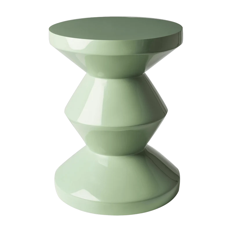 Tabouret vert pastel laqué Zig Zag - Pols Potten