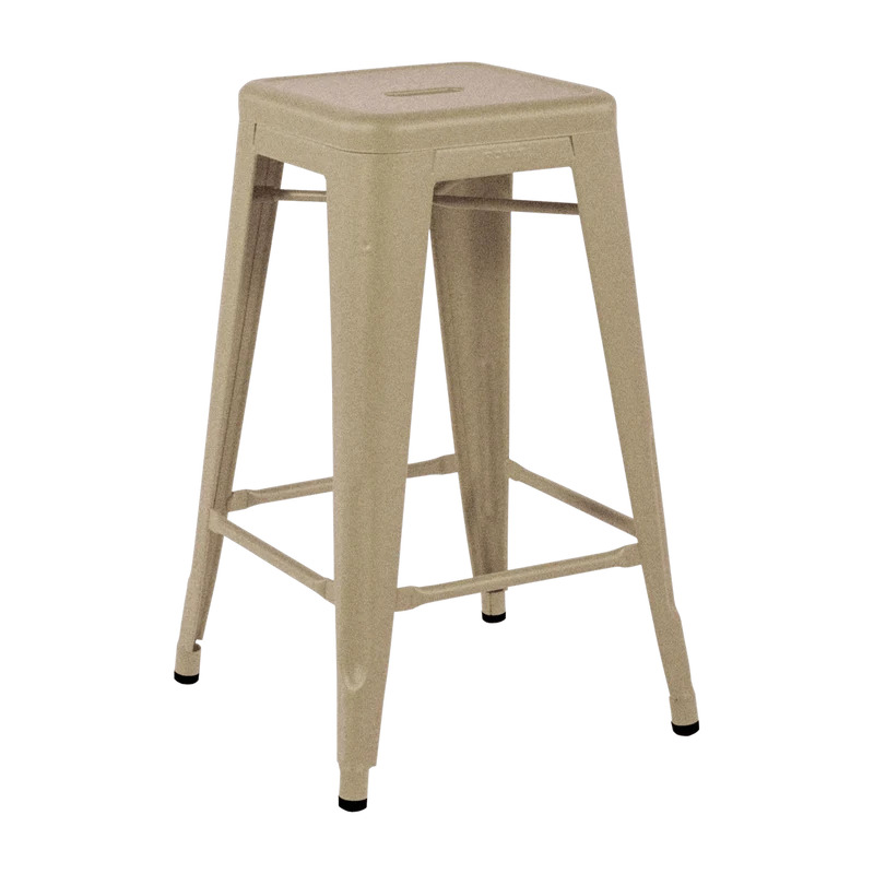 Tabouret en acier H65 Sable mat - Tolix