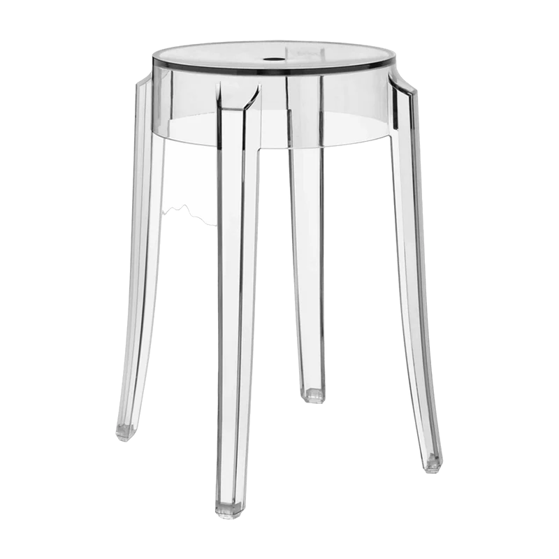 Tabouret transparent 45 cm Charles Ghost - Kartell