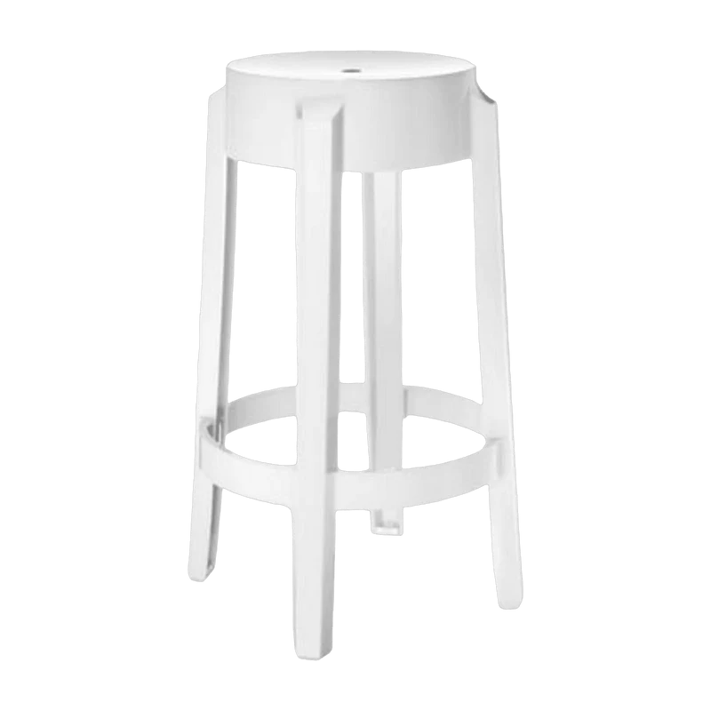Tabouret blanc 65 cm Charles Ghost - Kartell