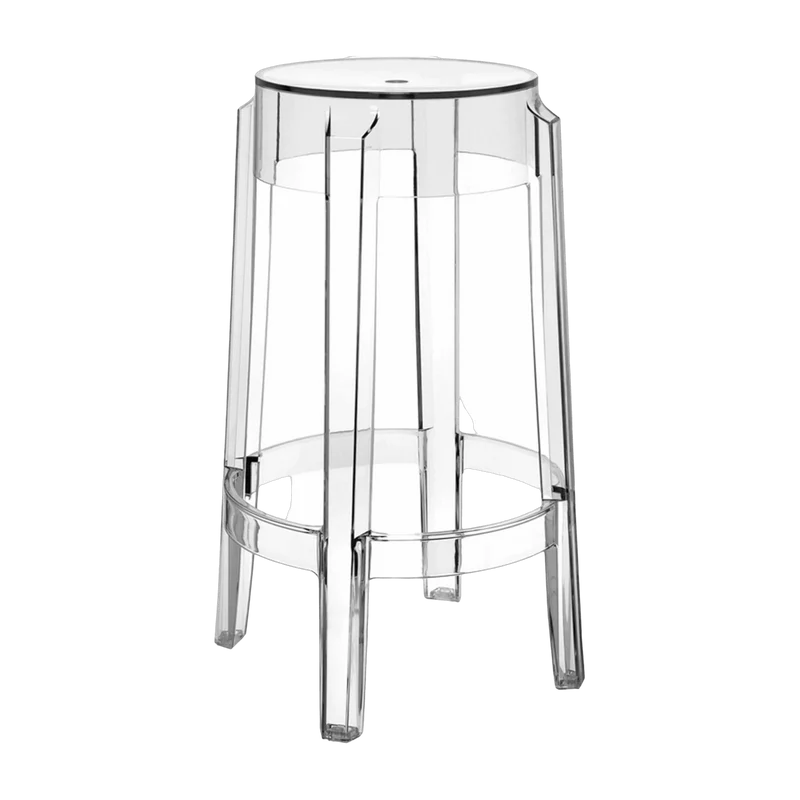 Tabouret transparent 65 cm Charles Ghost - Kartell