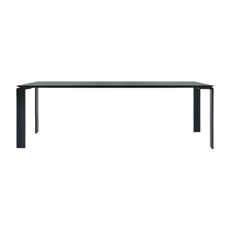 Table à manger noir 223 x 79 cm Soft Touch Four Tavolo - Kartell
