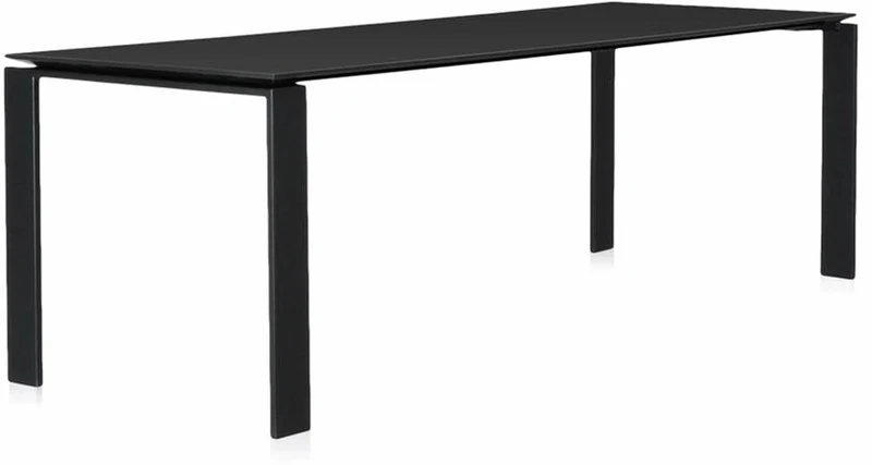 Table à manger noir 223 x 79 cm Soft Touch Four Tavolo - Kartell