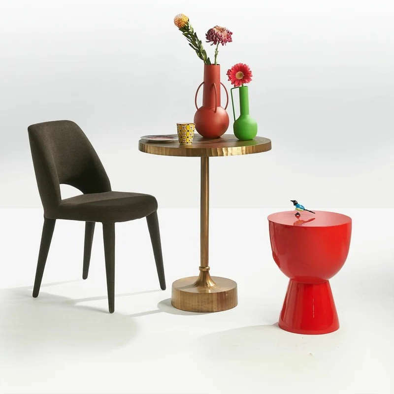 Tabouret rouge laqué Tip Tap - Pols Potten