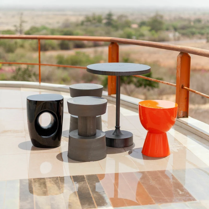 Tabouret orange laqué Tip Tap - Pols Potten