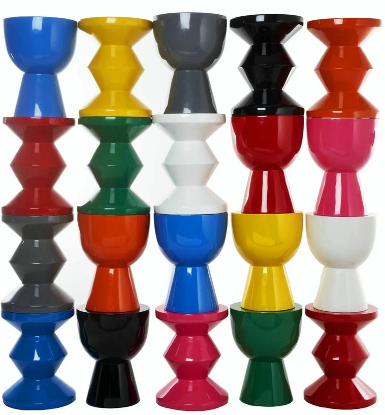 Tabouret bordeaux laqué Tip Tap - Pols Potten