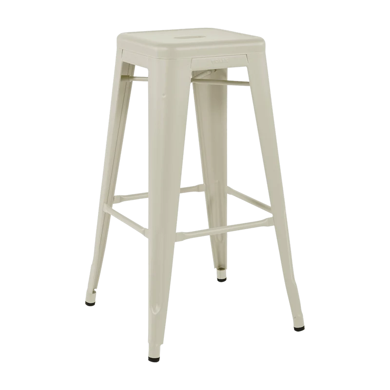 Tabouret en acier H75 Ivoire mat - Tolix