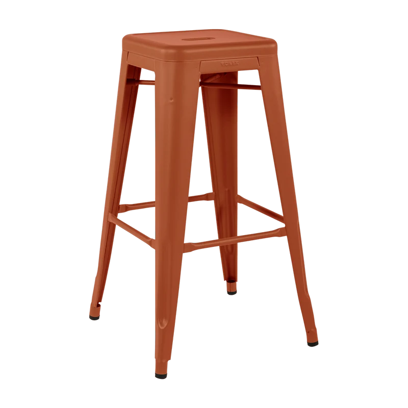 Tabouret en acier H75 Terracotta mat fine texture - Tolix