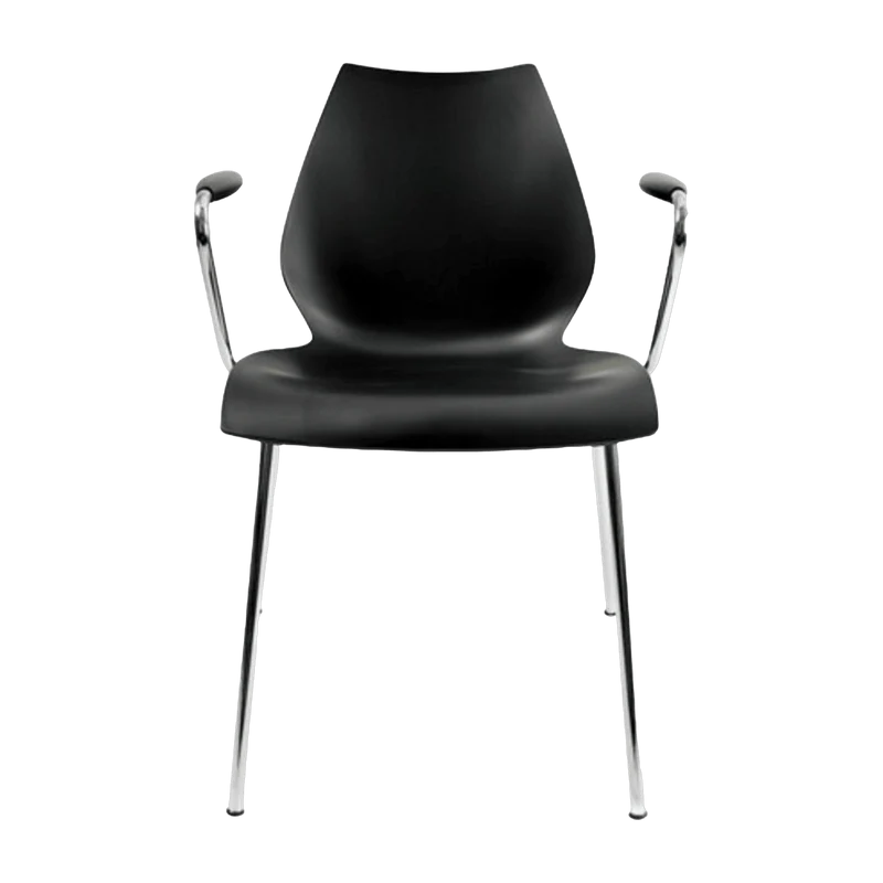Chaise avec accoudoirs noire Maui - Kartell