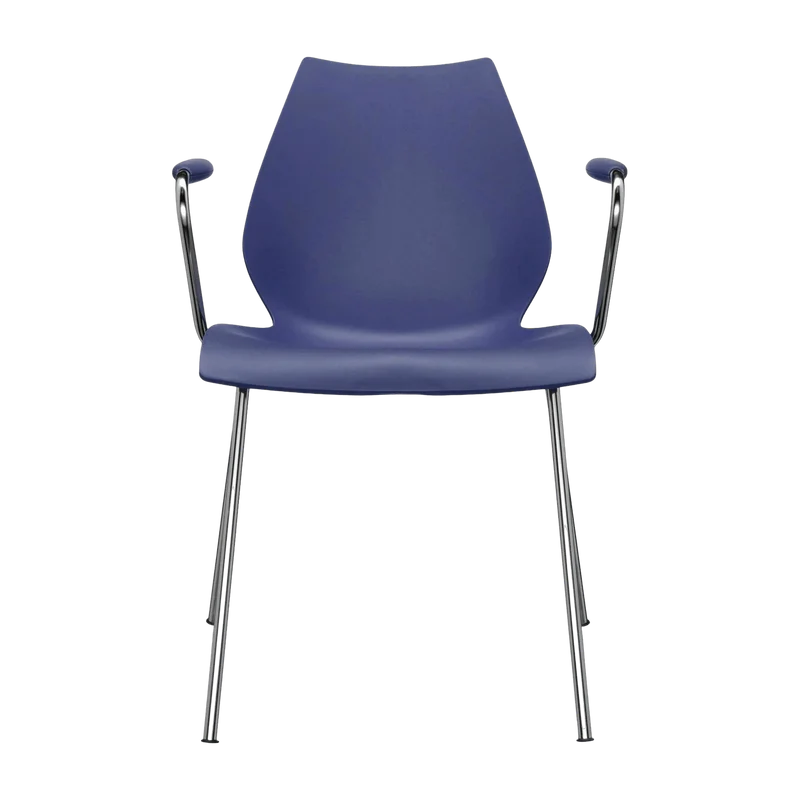 Chaise avec accoudoirs bleue Maui - Kartell