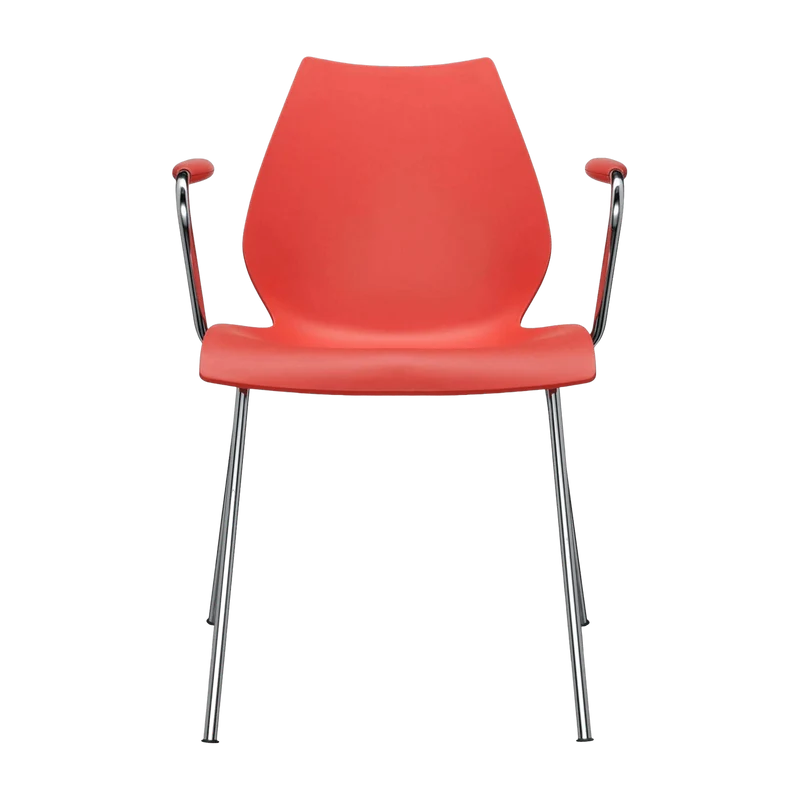 Chaise avec accoudoirs rouge Maui - Kartell