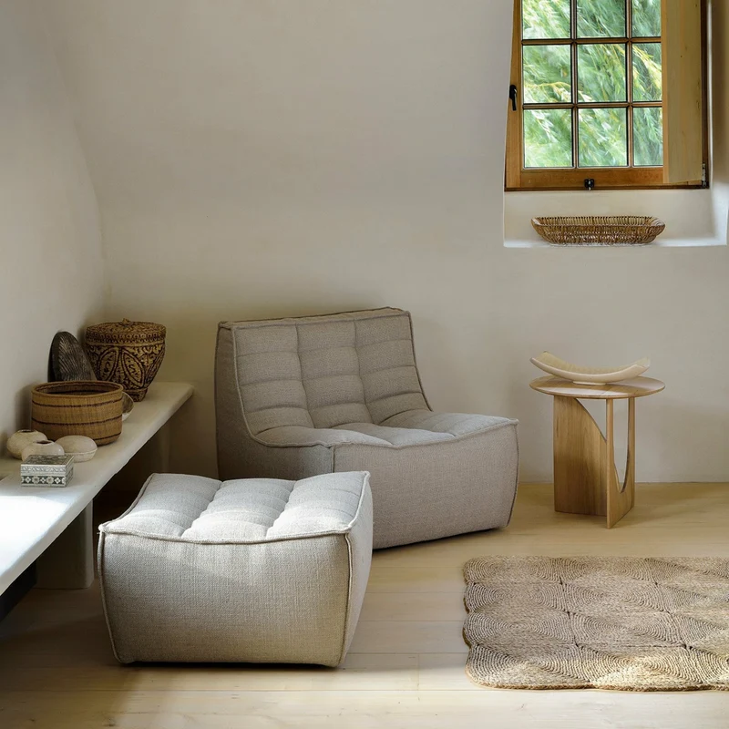 Table d'appoint géométrique en chêne - Ethnicraft Accessories