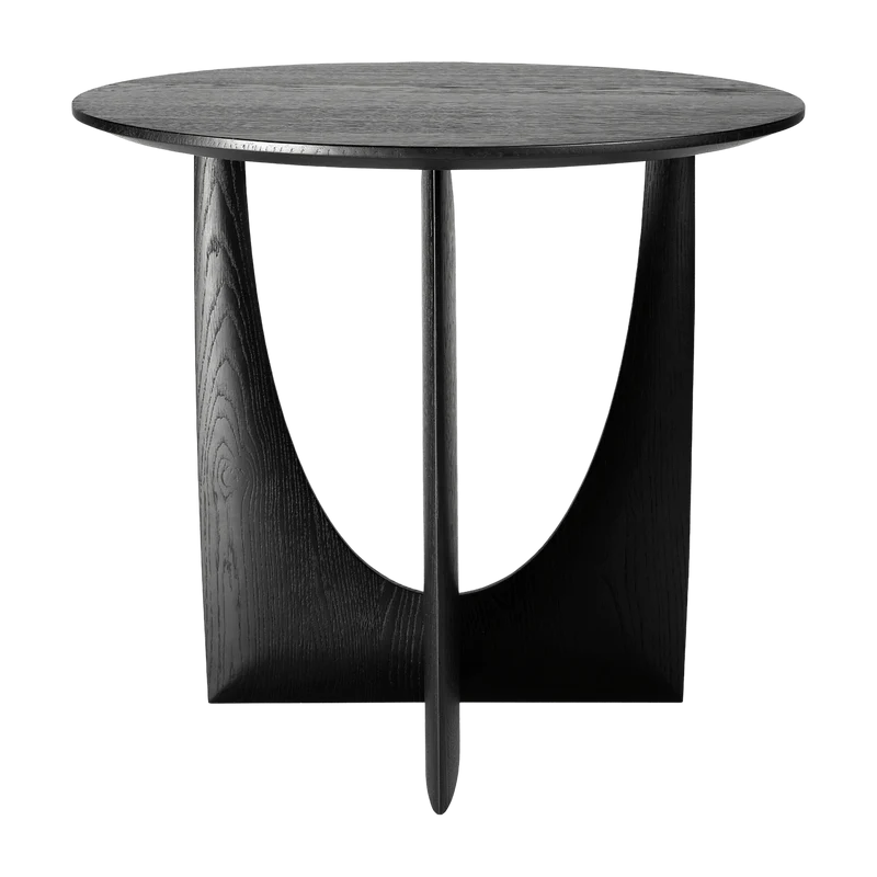 Table d'appoint géométrique noire en chêne - Ethnicraft Accessories