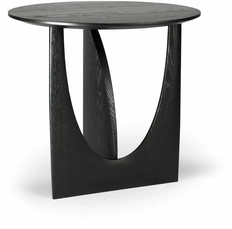 Table d'appoint géométrique noire en chêne - Ethnicraft Accessories