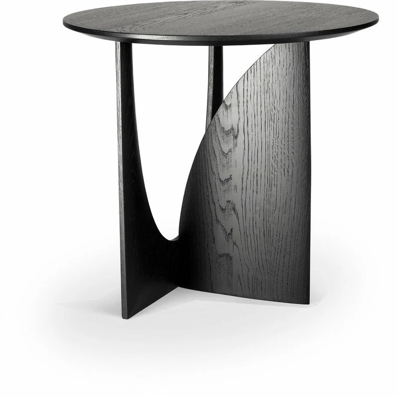 Table d'appoint géométrique noire en chêne - Ethnicraft Accessories