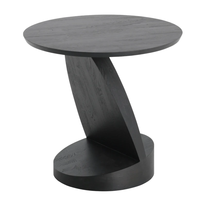Table d'appoint noire en teck Oblic - Ethnicraft Accessories