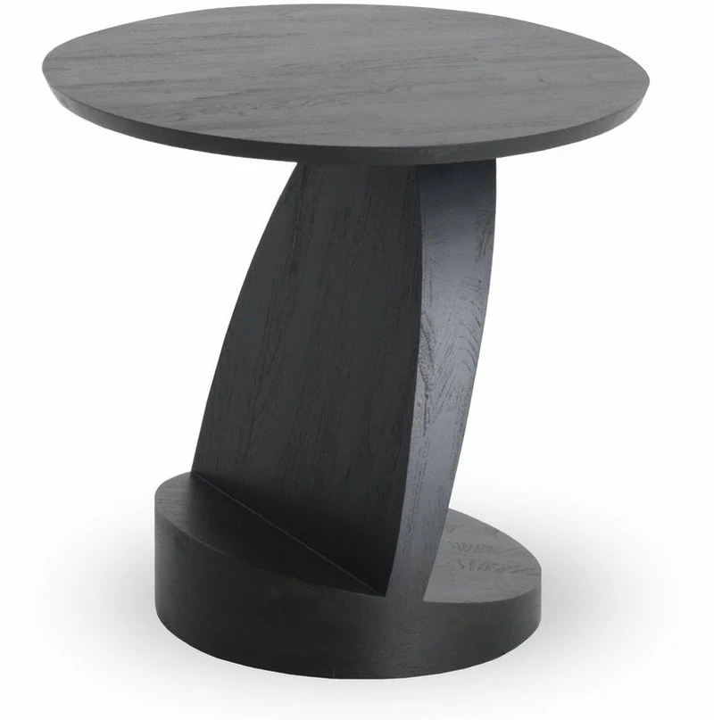 Table d'appoint noire en teck Oblic - Ethnicraft Accessories